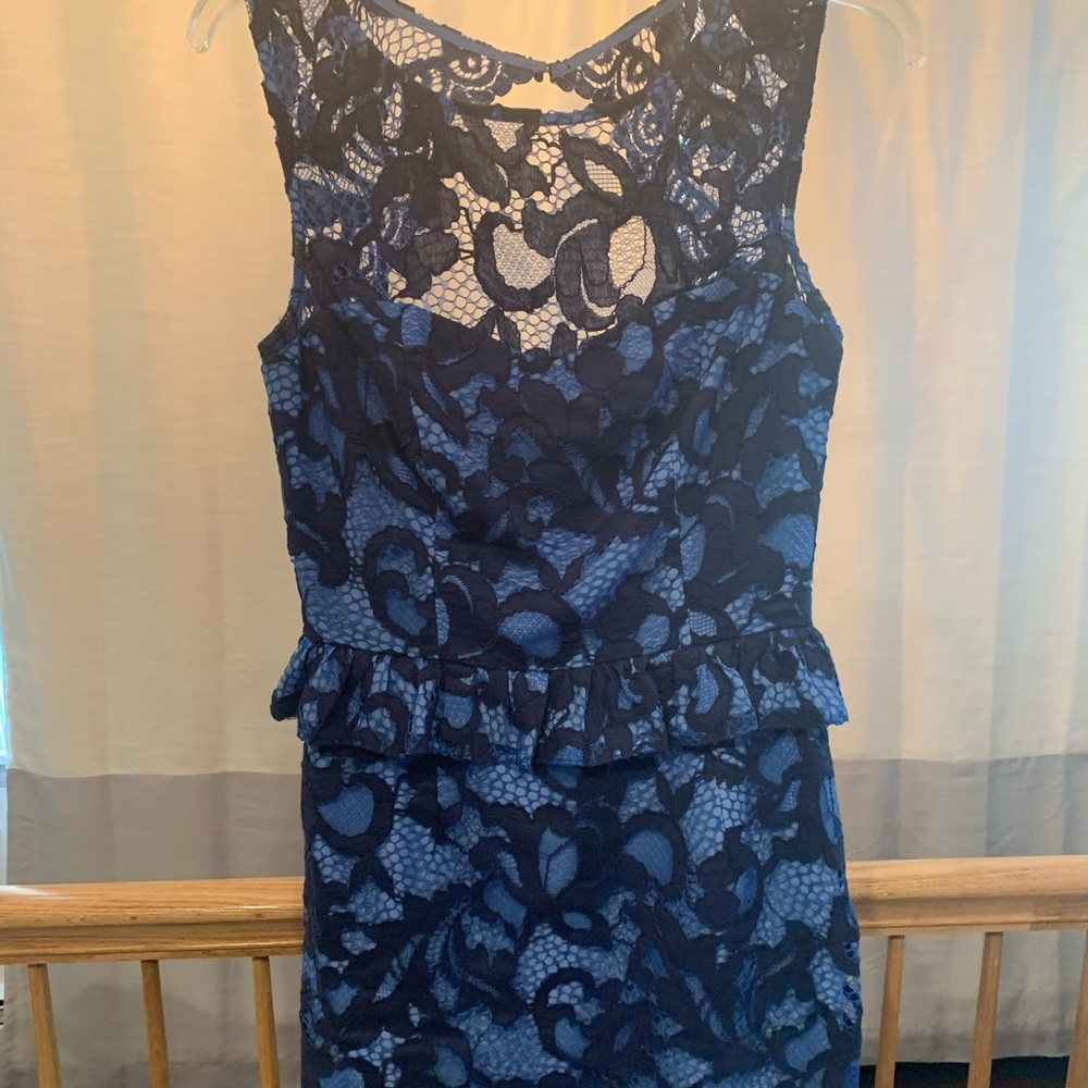 Navy Lace Peplum Lilly Pulitzer Dress